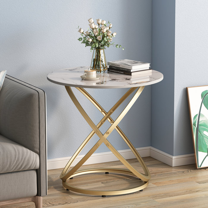 Willa Arlo Interiors Rochdale Cross Legs End Table & Reviews Wayfair